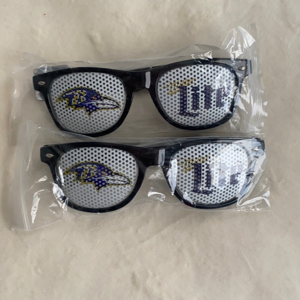 Baltimore Ravens / Miller Lite Logo lens sunglasses (2 pairs)